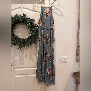 Floral Maxi Dress in Blue